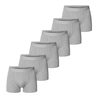 Bread and Boxers Boxer Briefs 6P Grå økologisk bomull Small Herre