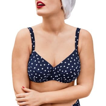 Rosa Faia Blue Dots Luna Big Cup Bikini Bra Marine F 38 Dame