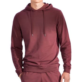 Bread and Boxers Organic Cotton Men Hooded Shirt 2P Vinrød Small Herre