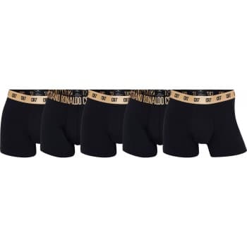 CR7 Cristiano Ronaldo 5P Organic Cotton Trunks Svart/Guld bomull Medium Herre