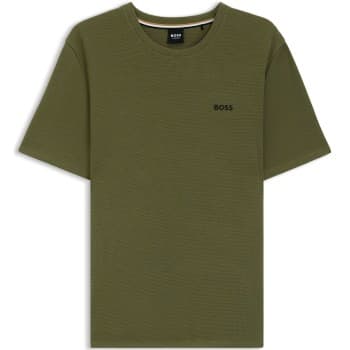 BOSS Waffle T Shirt Grønn/Khaki Medium Herre