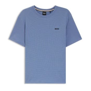 BOSS Waffle T Shirt Himmelsblå Medium Herre