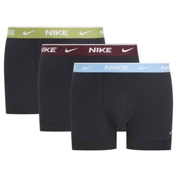 Nike 9P Everyday Essentials Cotton Stretch Trunk D1 Svart/Rød bomull Medium Herre