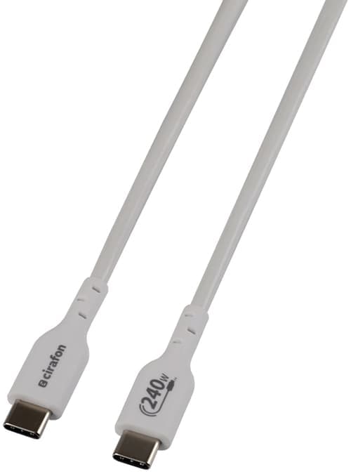 Cirafon Sync/charge Cable 240w 1.3m Hvit