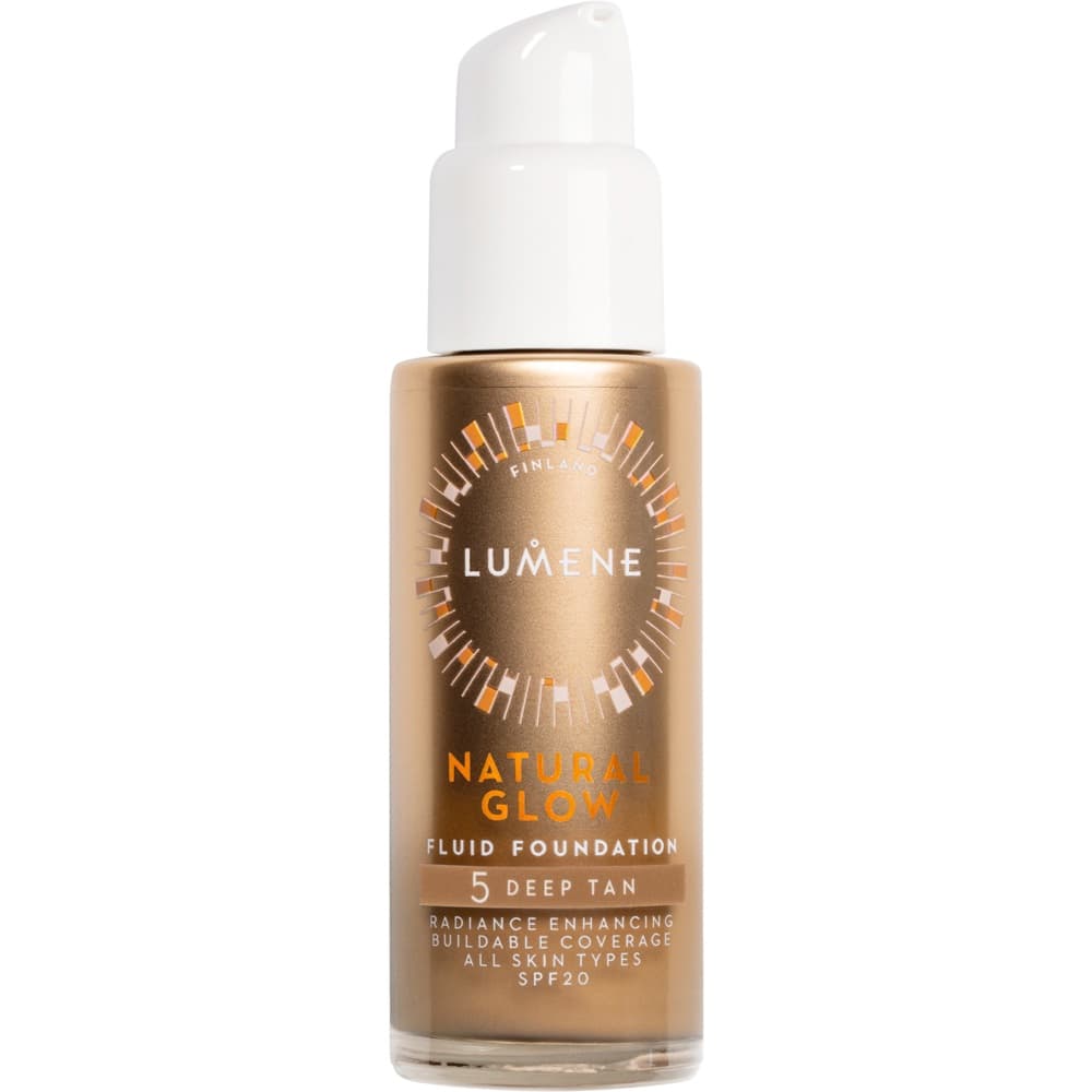Natural Glow Fluid Foundation SPF20, 5 Deep Tan