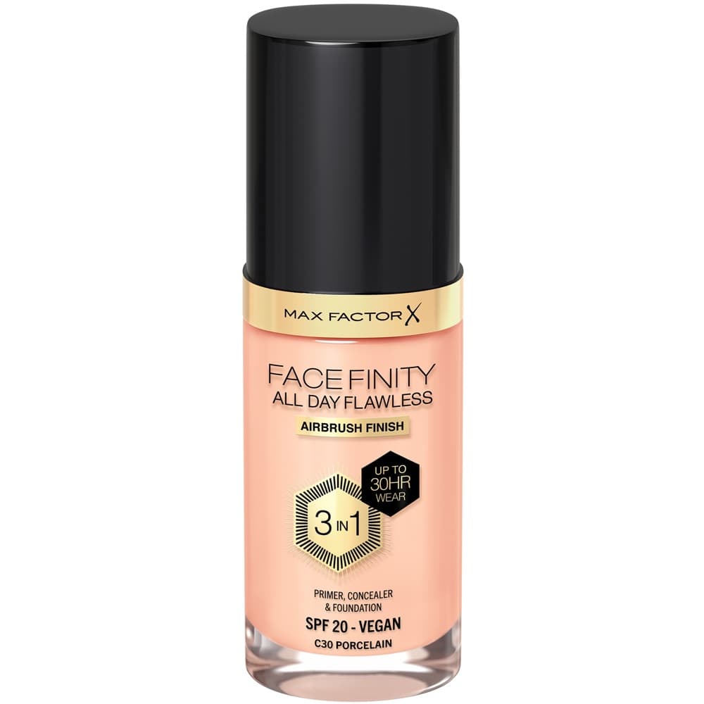 All Day Flawless 3-in-1 Liquid Foundation, 30 Porcelain