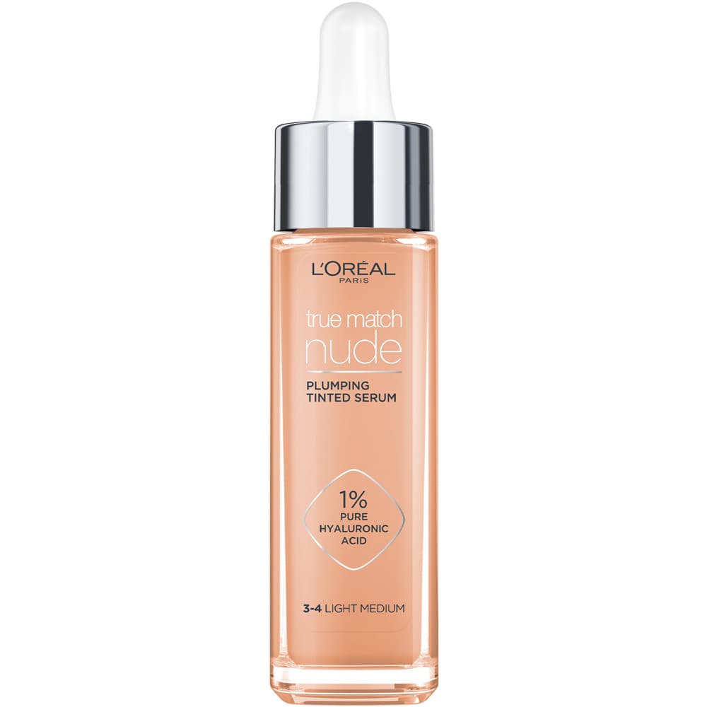True Match Nude Plumping Tinted Serum, Light-Medium 3-4