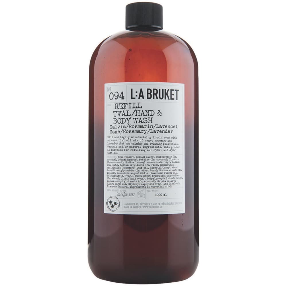 094 Hand & Body Wash Sage and Rosemary and Lavender, 1000ml Refill