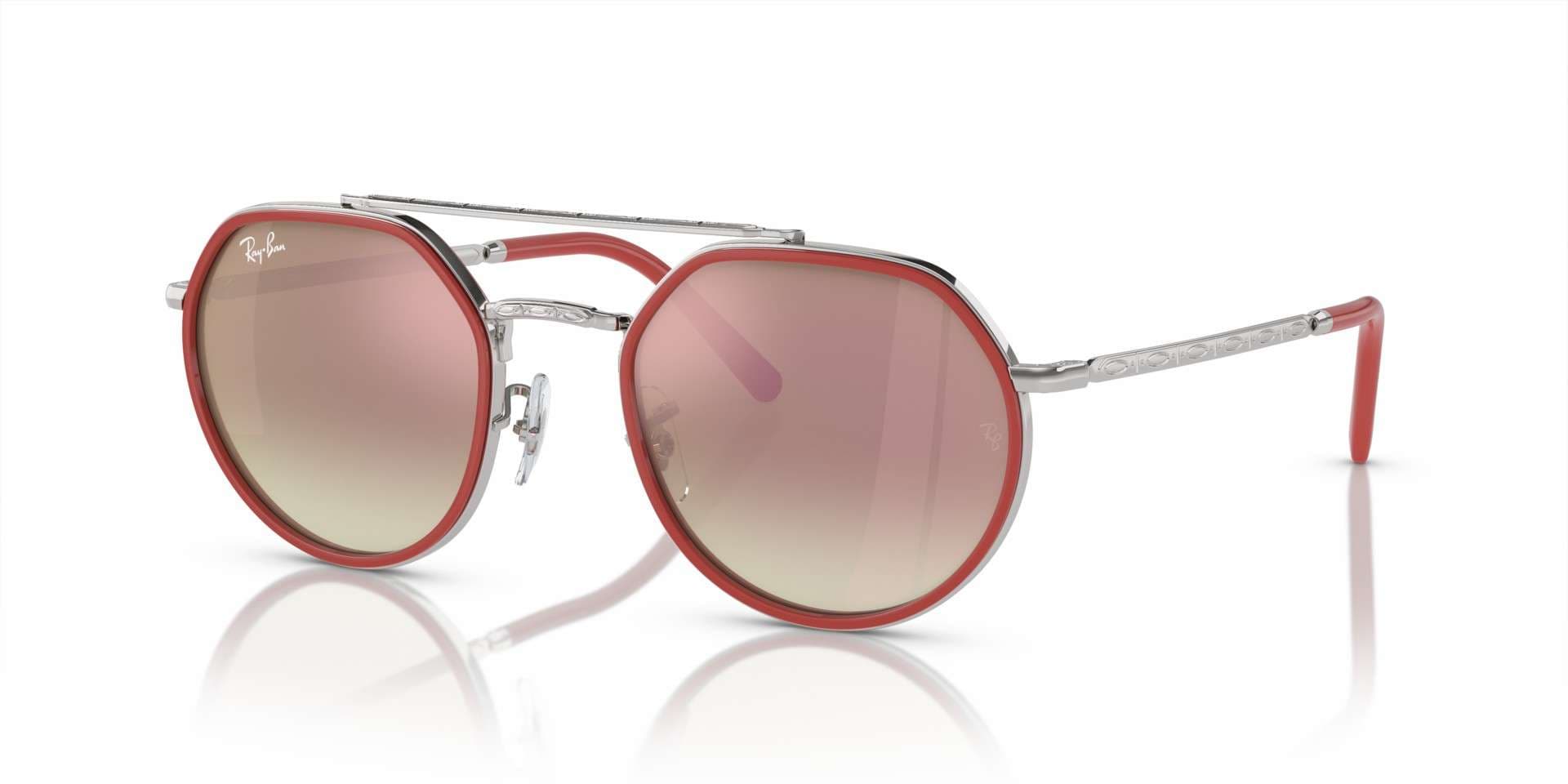 Ray-Ban solbriller - rb3765 003/7O fra Ray-Ban - Rød - metall - Rund - large