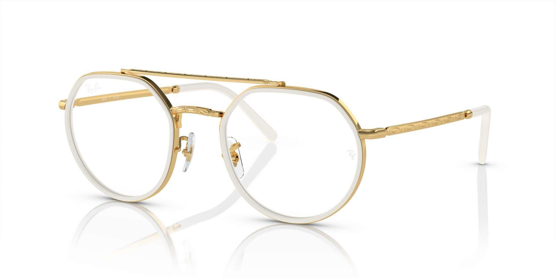 Briller - rb3765v 2500 fra Ray-Ban - Hvit - metall - Rund - large