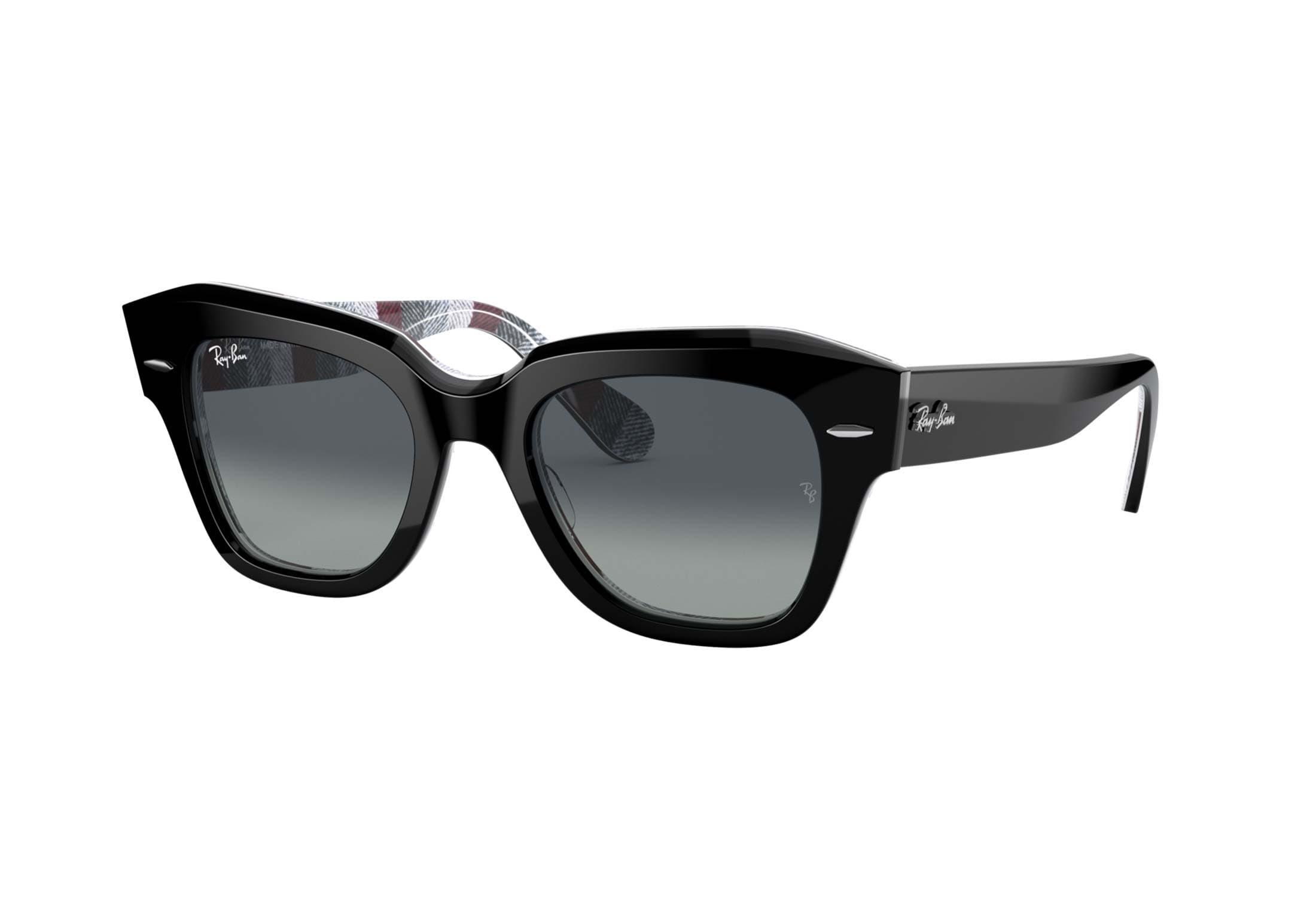 Ray-Ban State Street rb2186 13183a - Light Grey Gradient Blue
