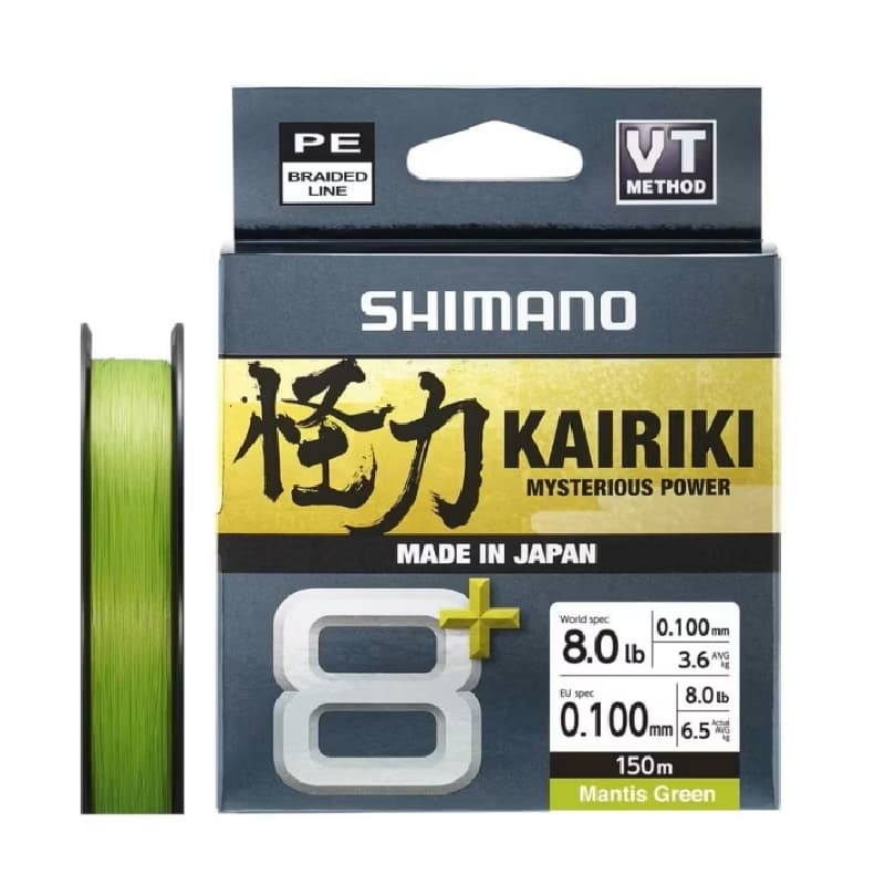 Shimano Line Kairiki 8+ 150m 0.10mm 6.5kg M Green