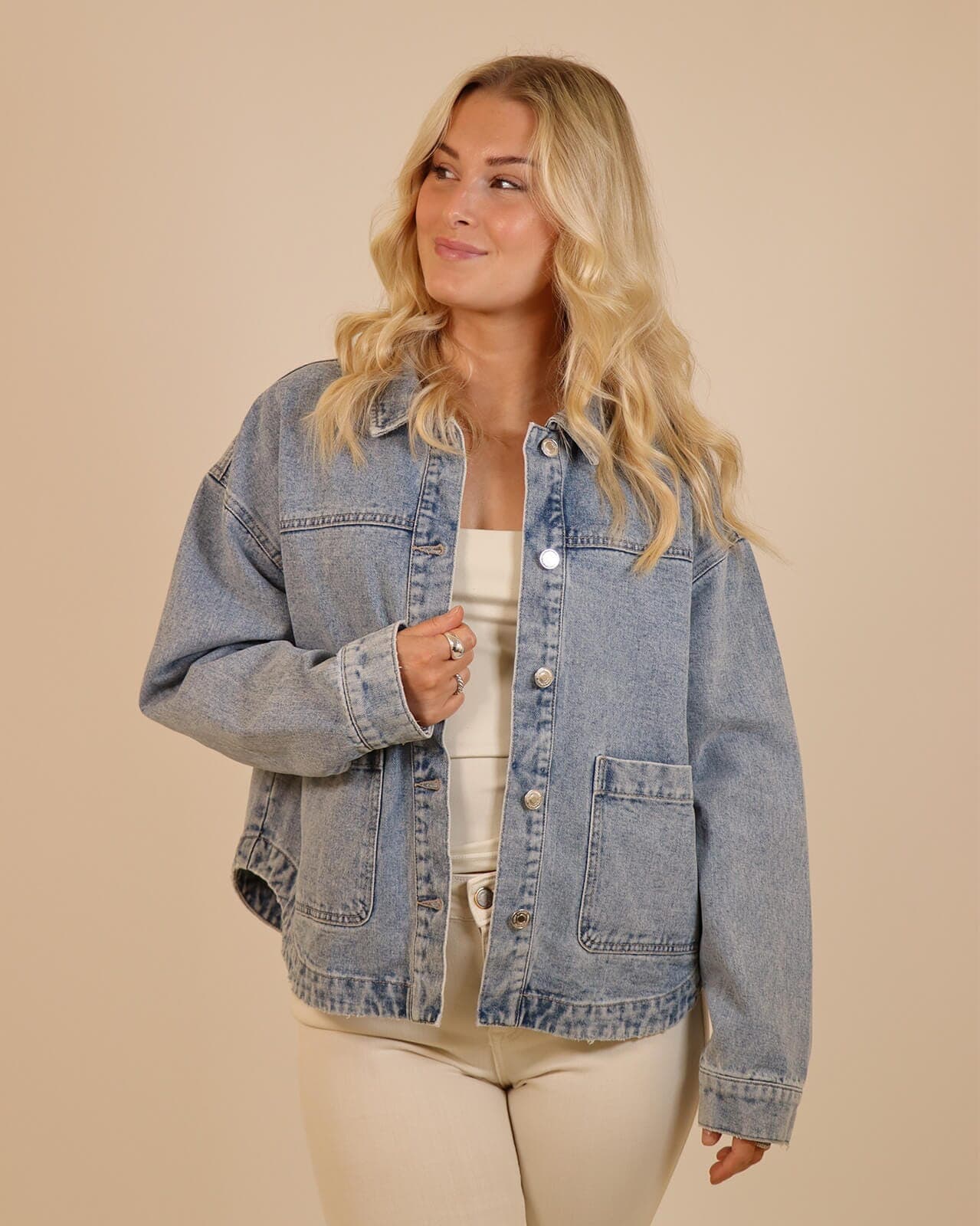 VERO MODA Denimjakke Jamie, XL, VERO MODA Jakke Blå XL