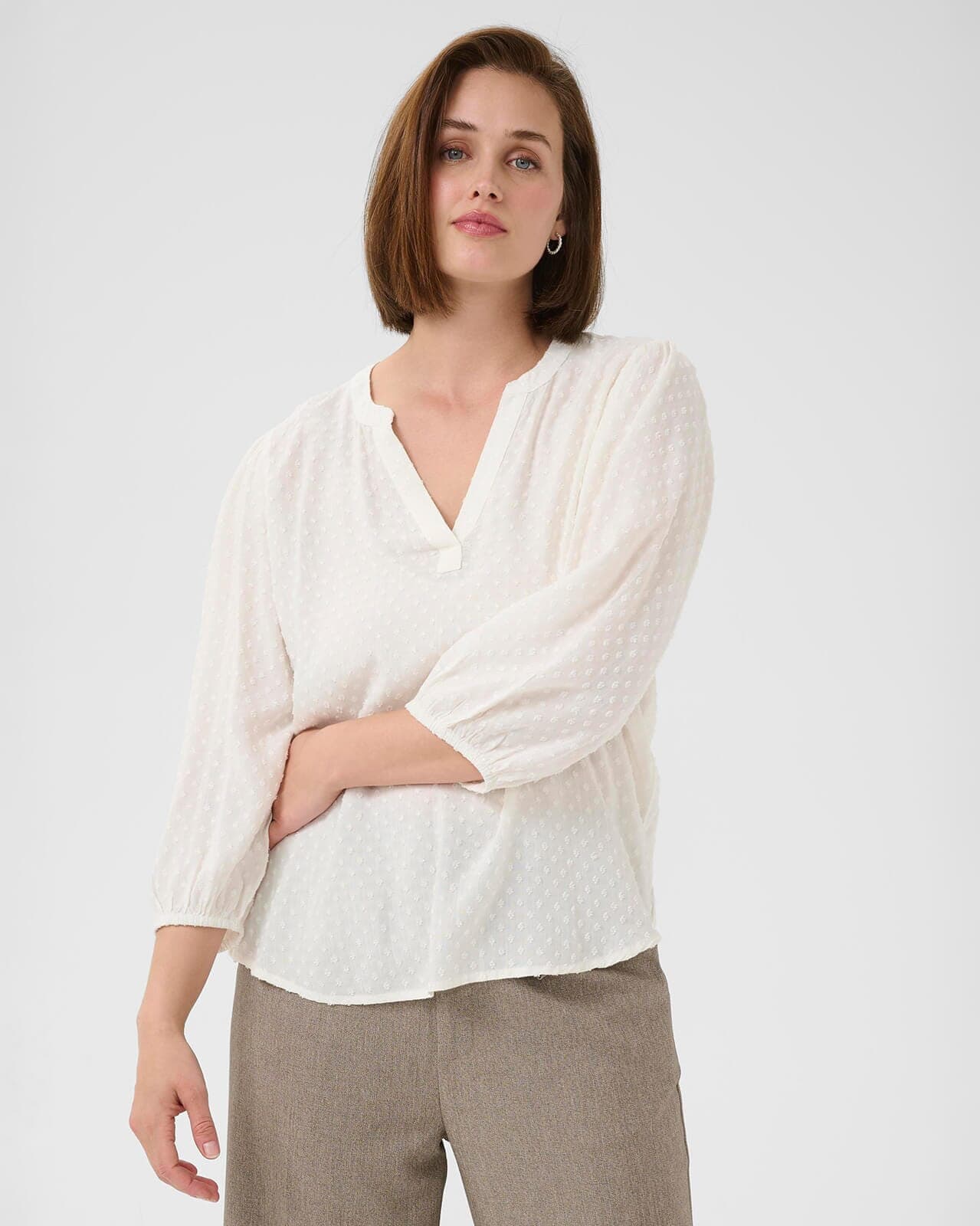 KAFFE Bluse Annika, 38, KAFFE Bluse Hvit 38
