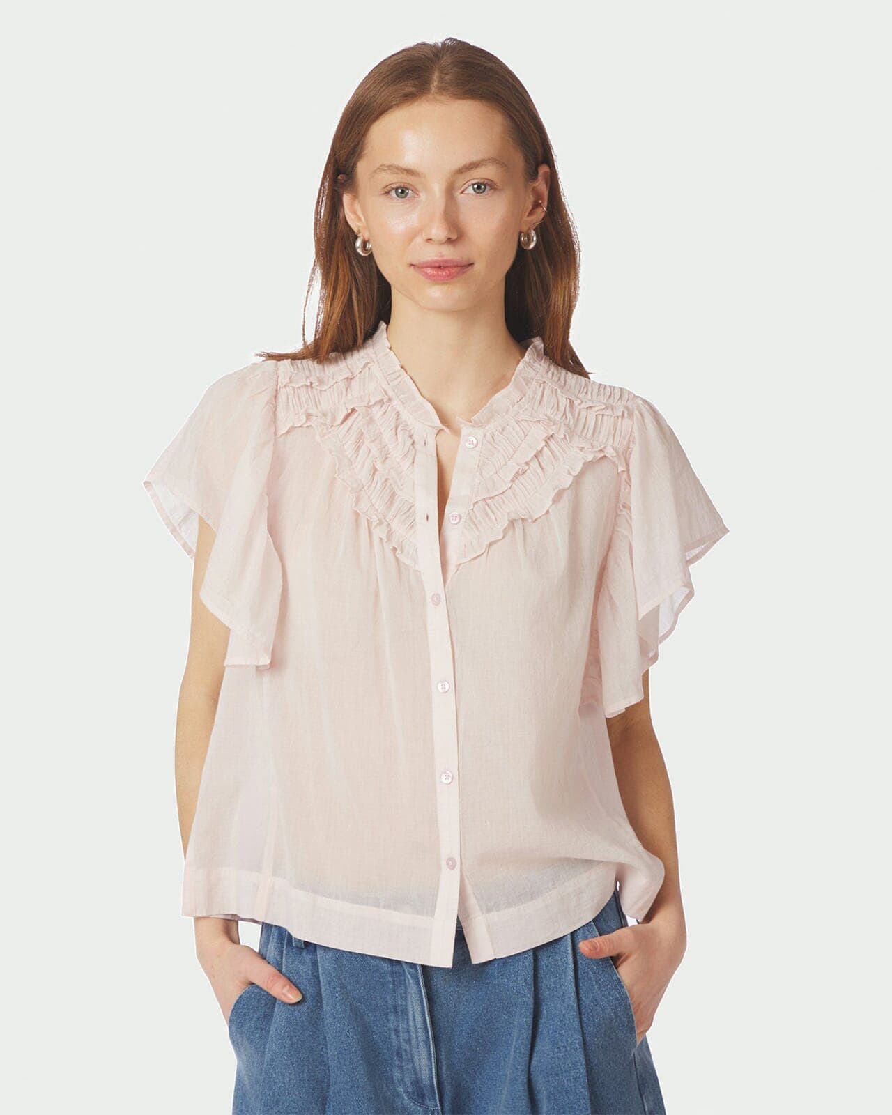 NEO NOIR Topp Vinsa S Voile, 36, NEO NOIR Topp Rosa 36