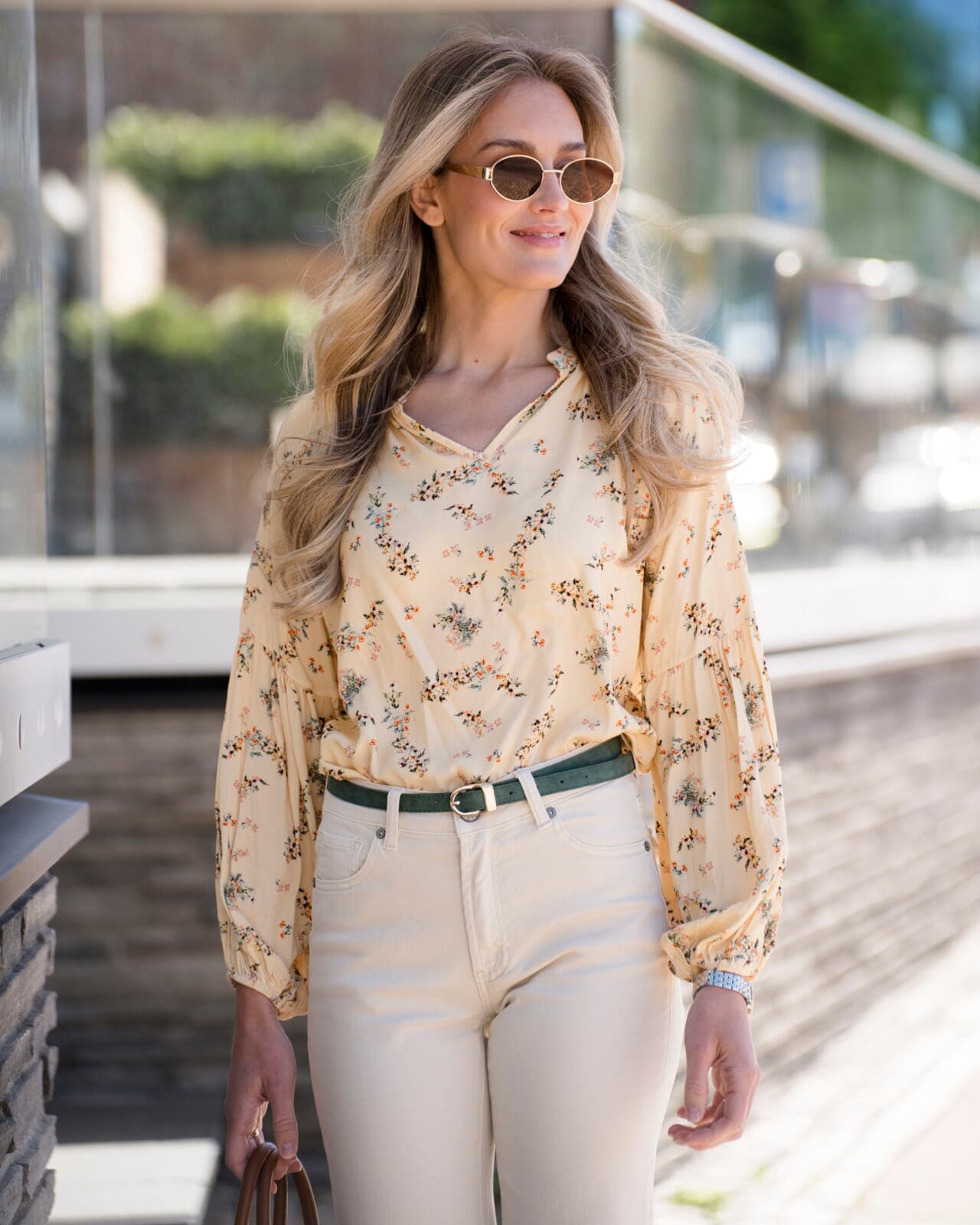 FLOYD Bluse Carmen Tili, M, FLOYD Bluse Gul M
