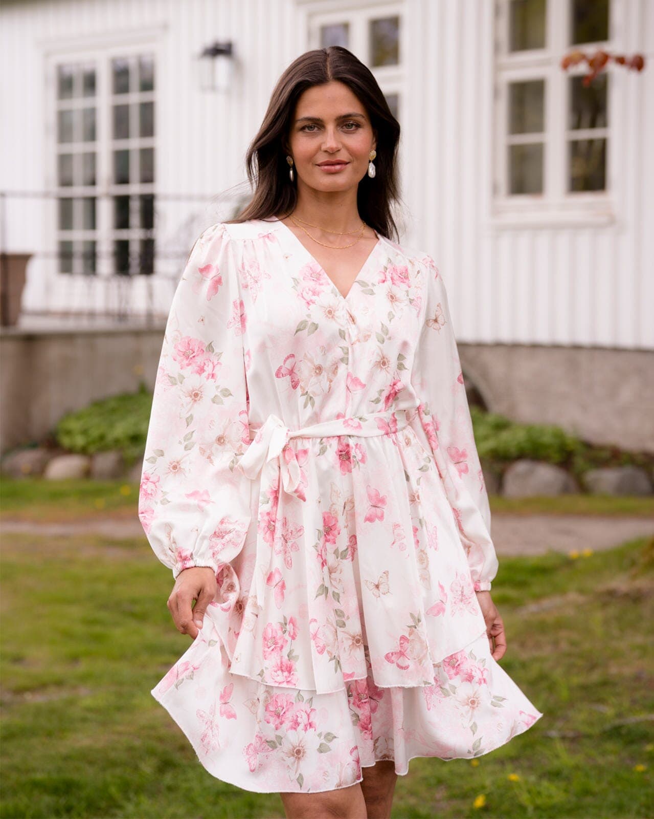 FLOYD Kjole Celest Butterfly, XL, FLOYD Kjole Rosa XL