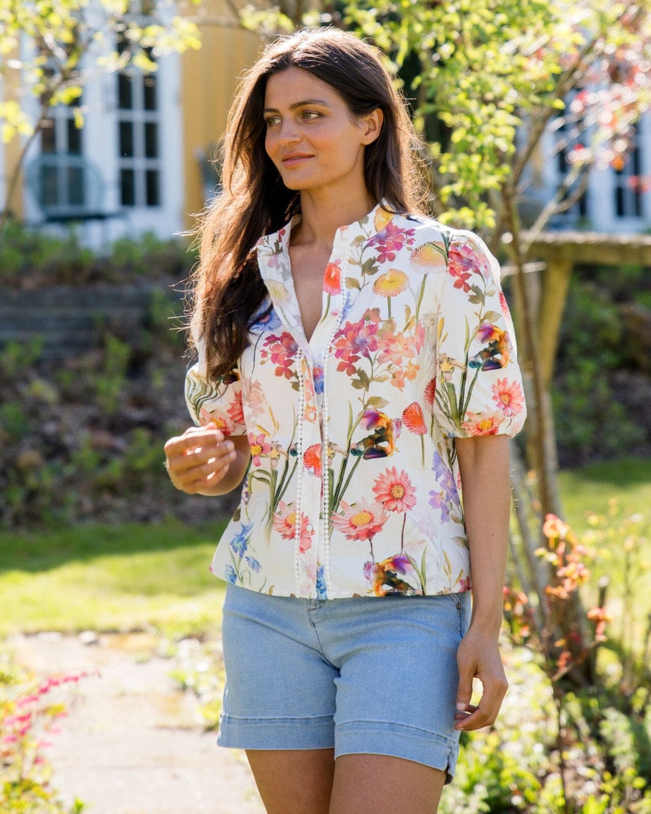 FLOYD Bluse Milano Fairy, S, FLOYD Bluse Flerfarget S