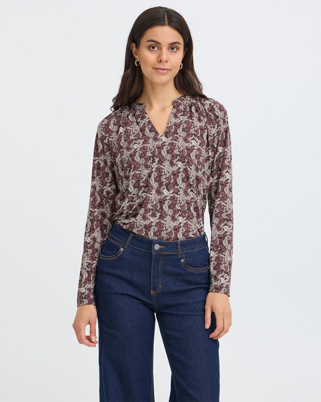 Fransa Bluse Seen, XL, Fransa Bluse Burgunder XL