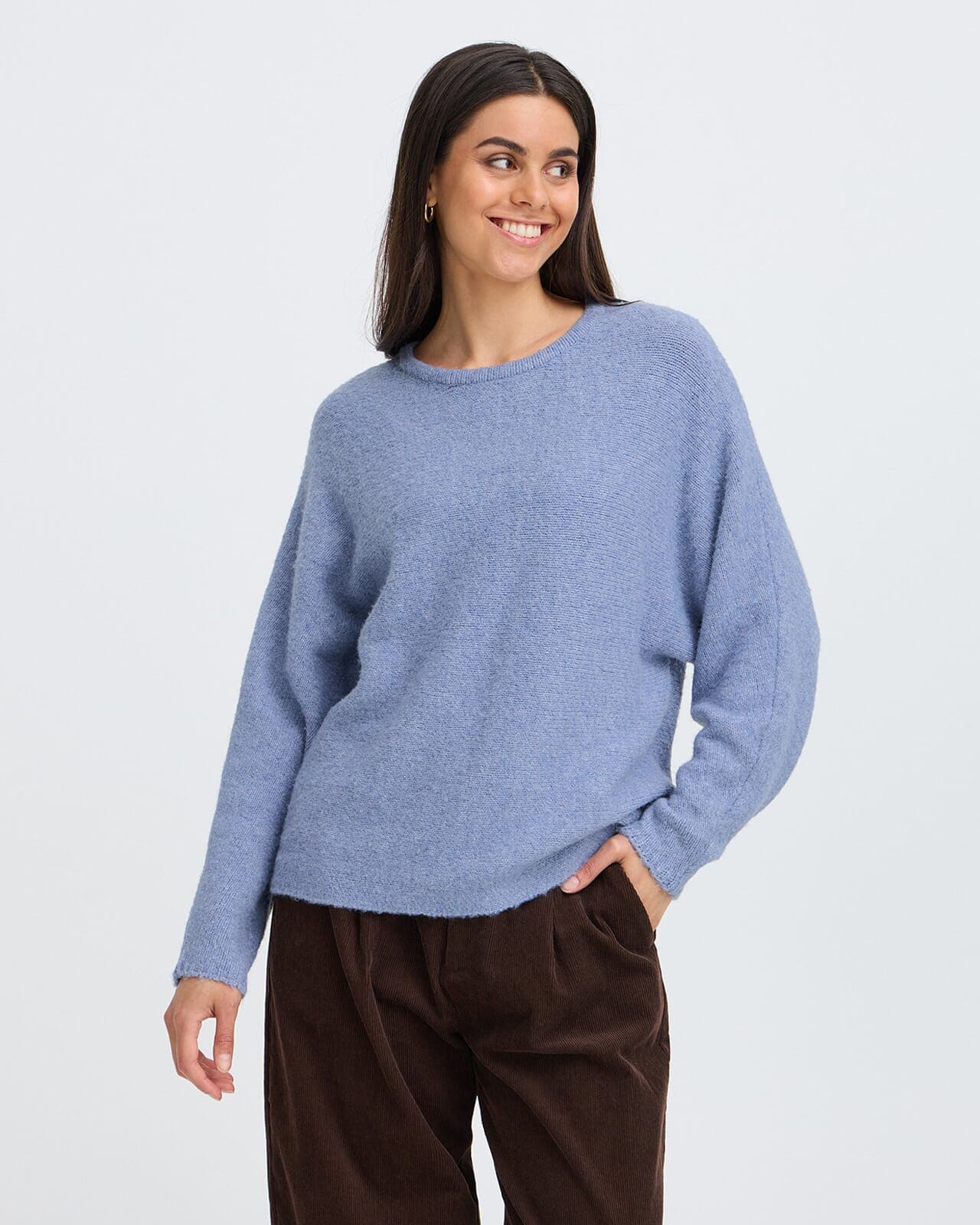 Fransa Strikkegenser Bela 1, M, Fransa Strikkegenser Blå M