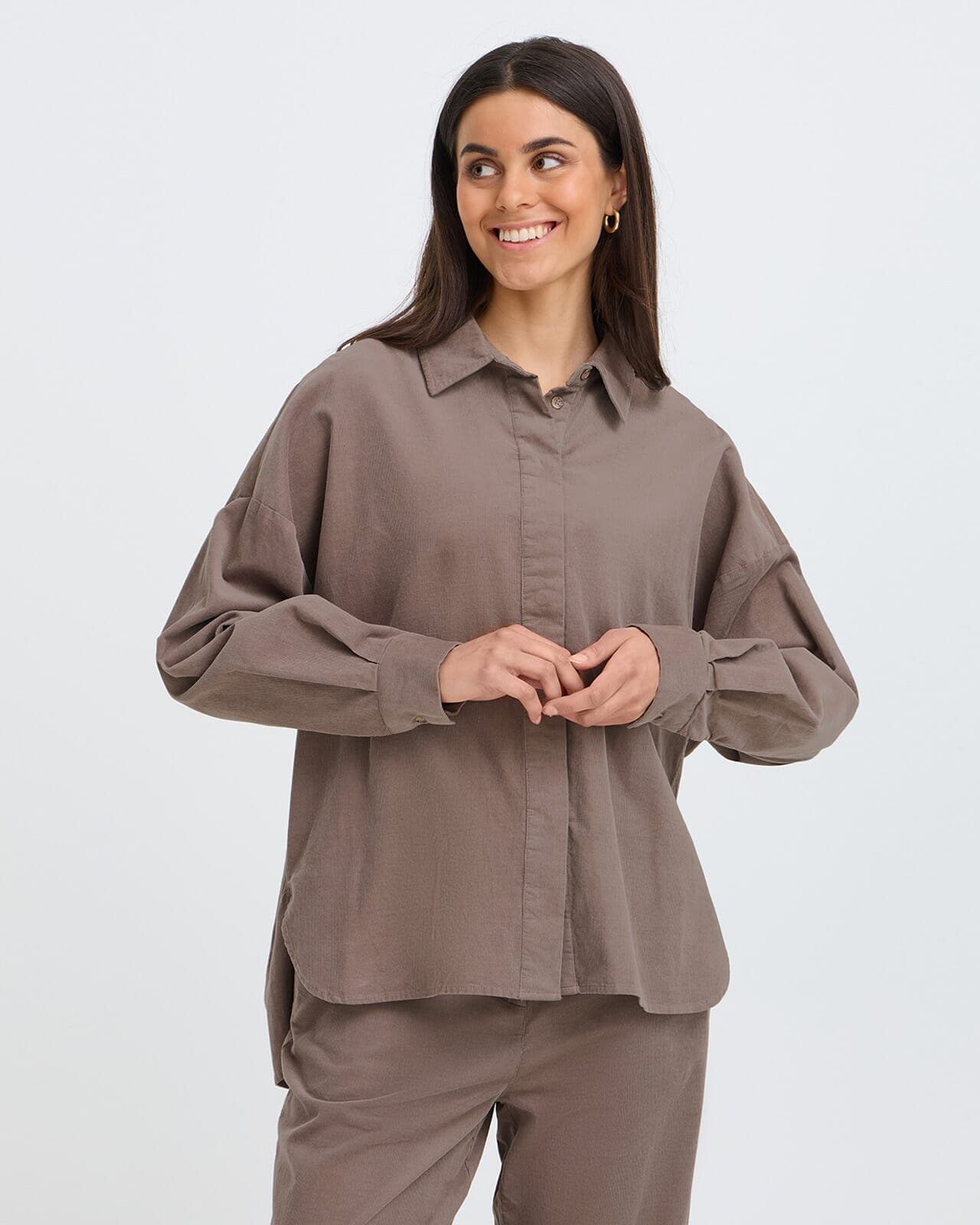 Fransa Skjorte Cory Cord, L, Fransa Skjorte Beige L