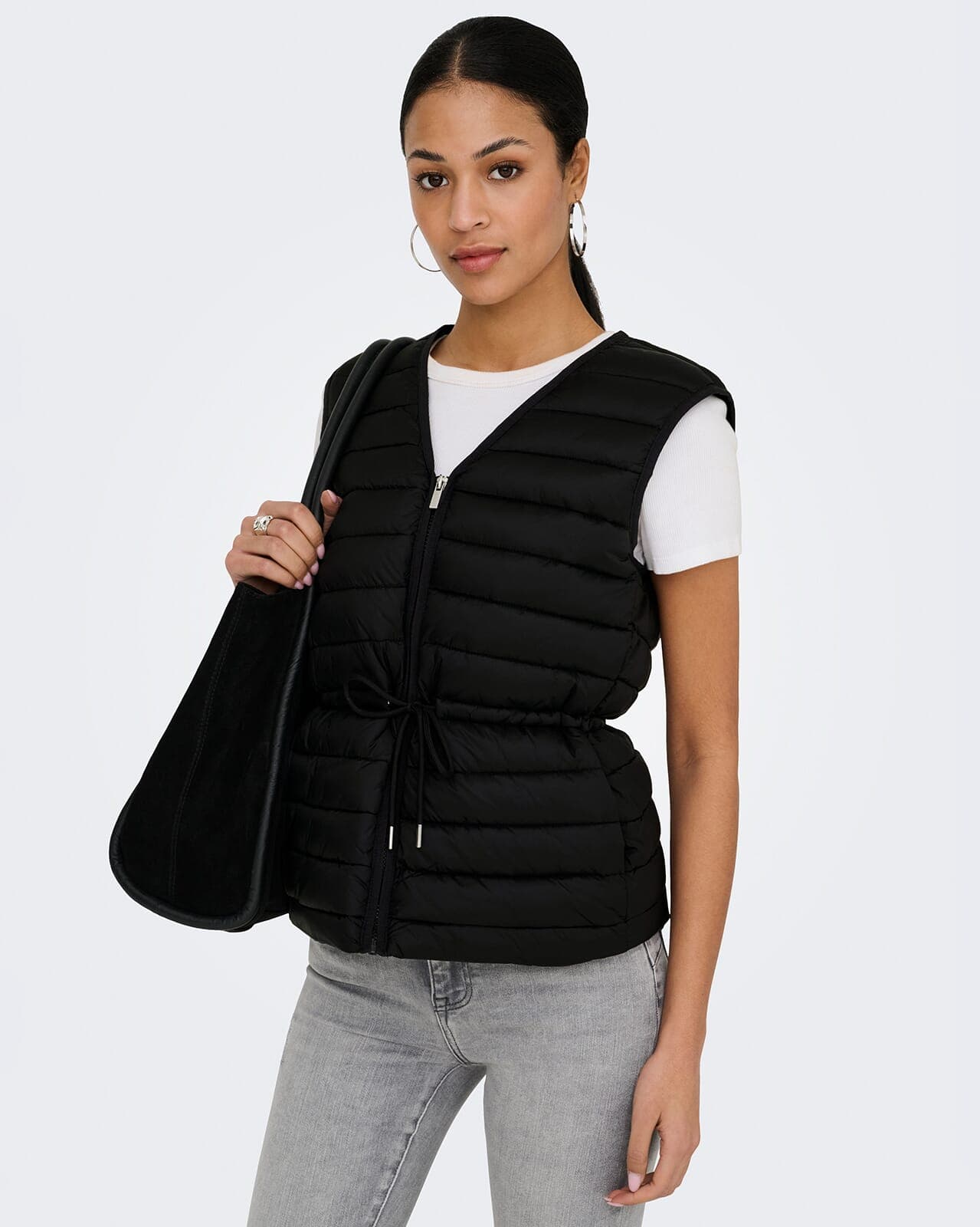 JDY Vest Renee Quilt, XL, JDY Vest Svart XL