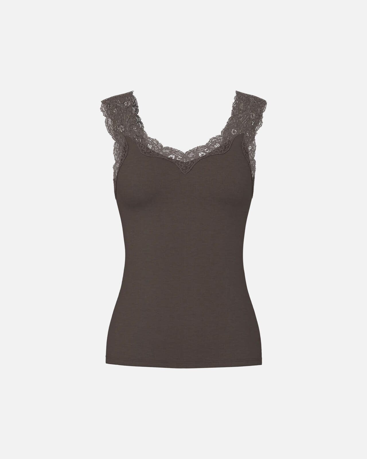 PIECES Topp Barbera Lace, 2XL, PIECES Topp Brun 2XL