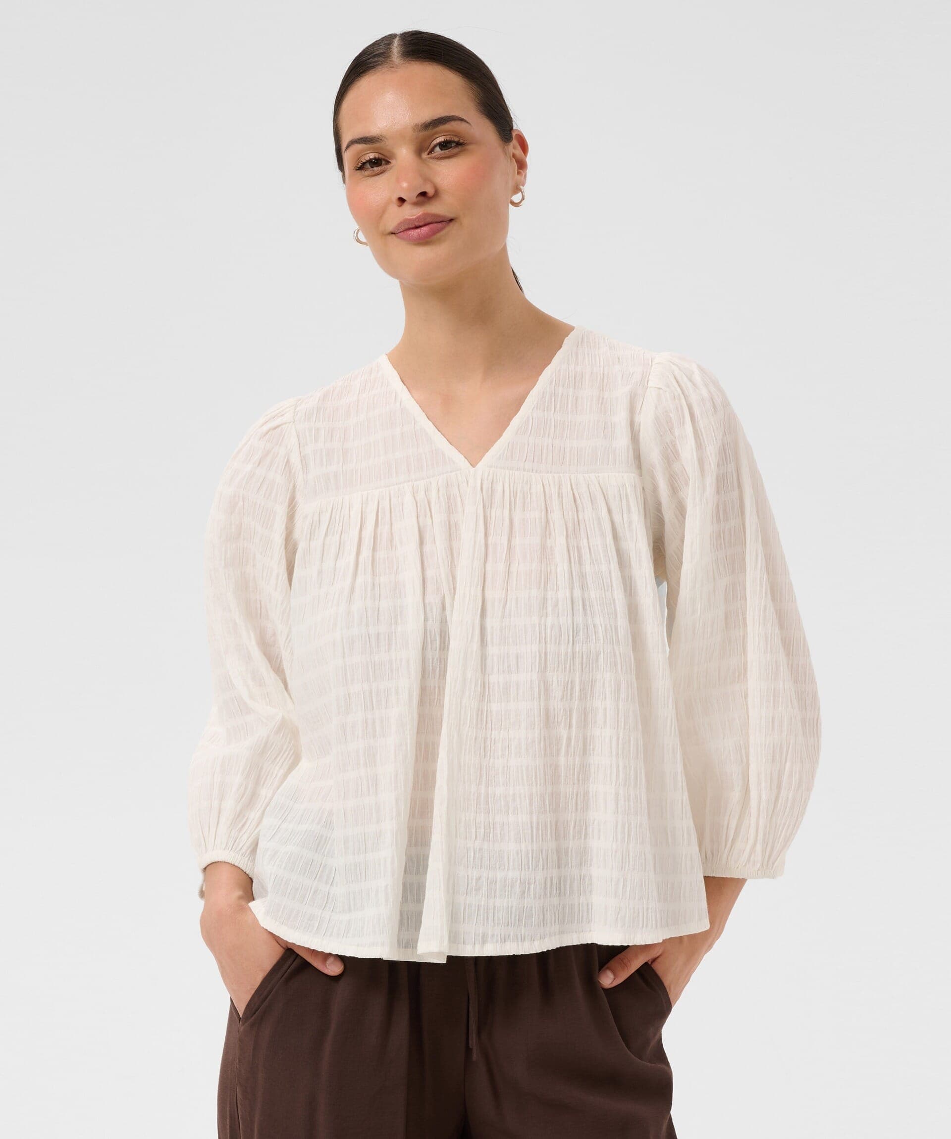 KAFFE Bluse Missie, 40, KAFFE Bluse Hvit 40