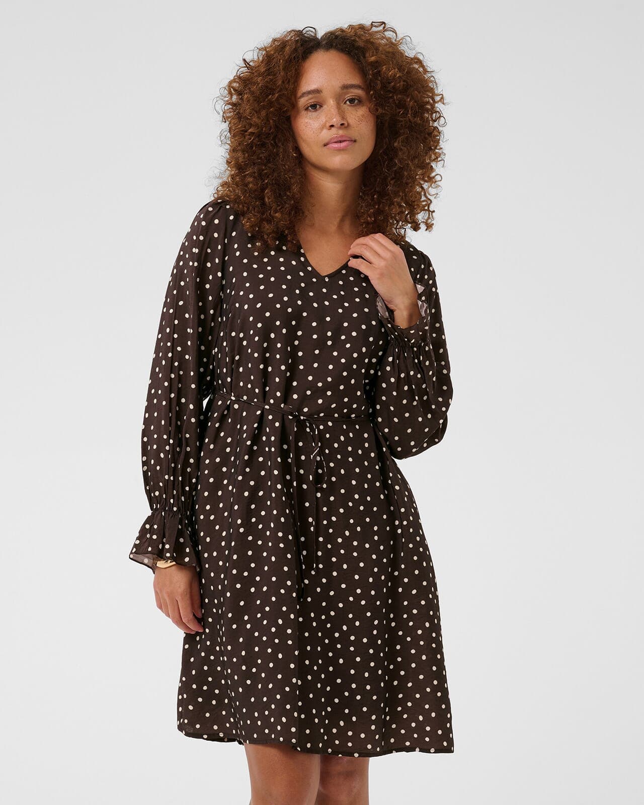 KAFFE KAdotte Dress, 40, KAFFE Kjole Brun 40
