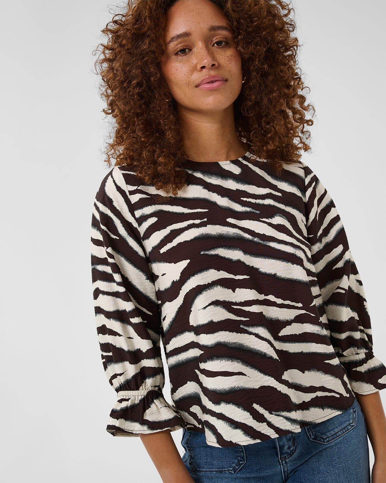 KAFFE Bluse Viky, 38, KAFFE Bluse Brun 38