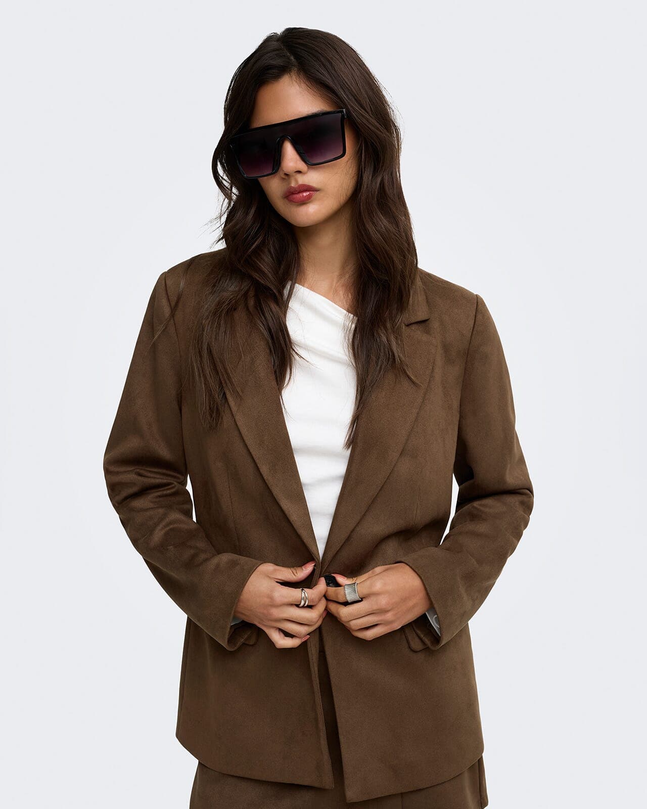 ONLY Blazer Addi Faux Suede, 34, ONLY Blazer Brun 34