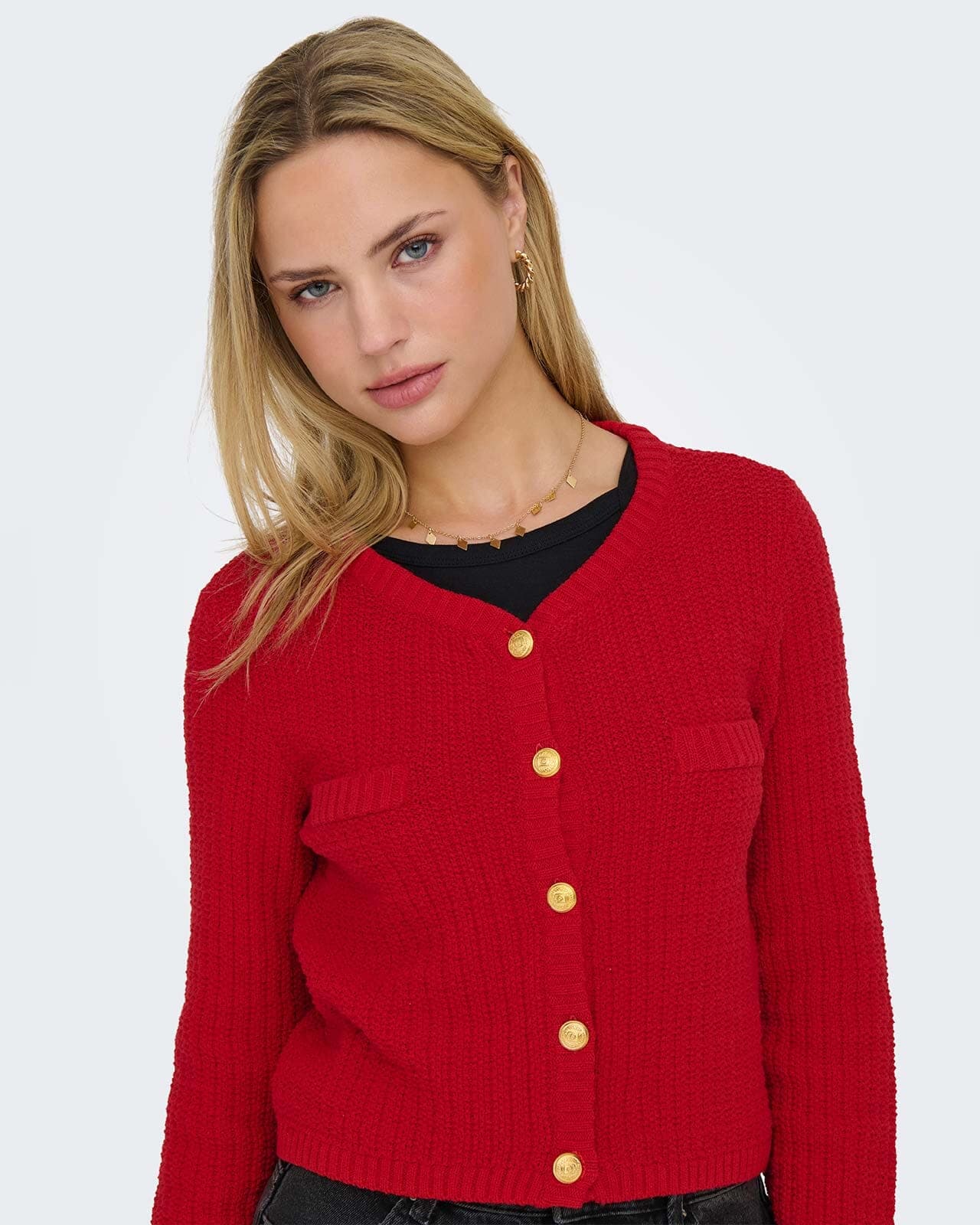 ONLY Cardigan Nolan, S, ONLY Cardigan Rød S