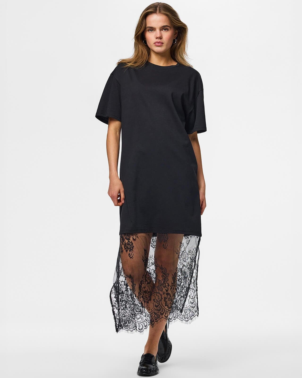 PIECES Maxikjole Mave Lace, XS, PIECES Kjole Svart XS