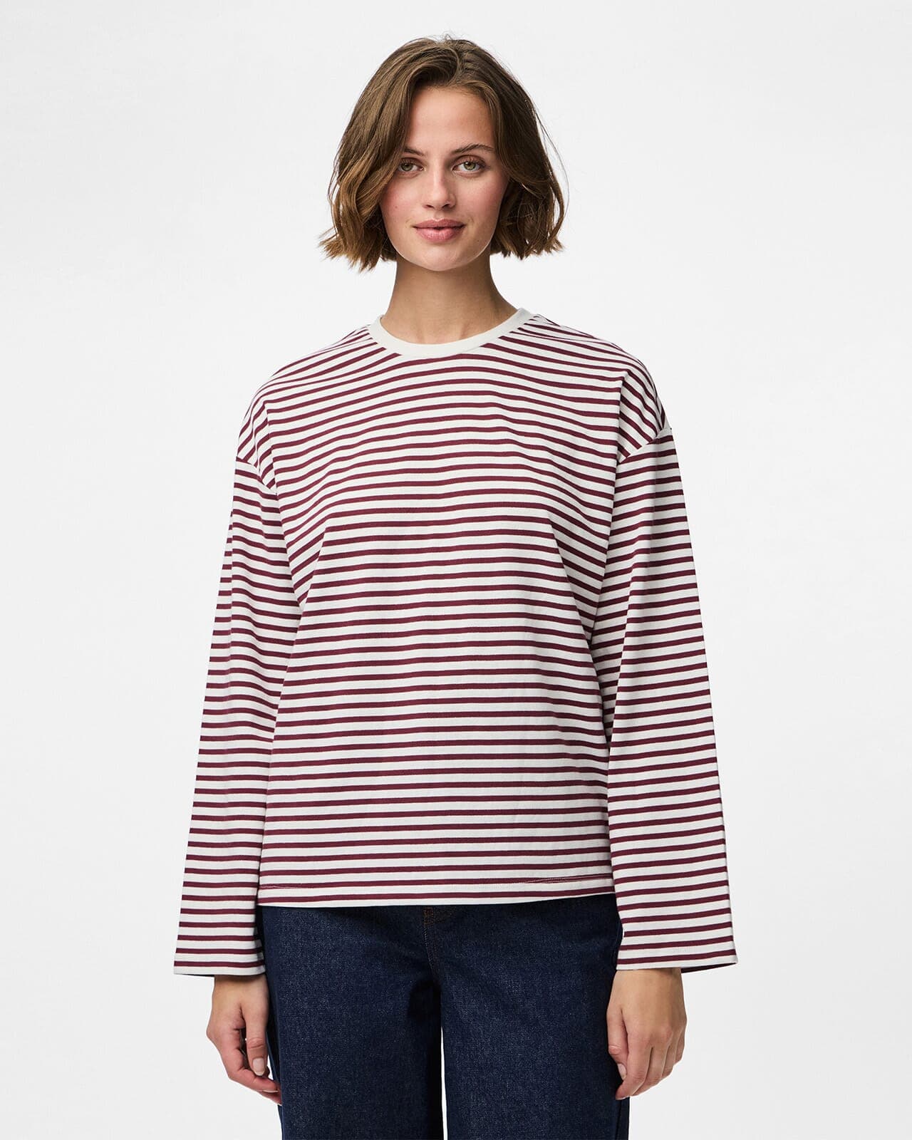 PIECES Topp Sadie, S, PIECES Topp Burgunder S