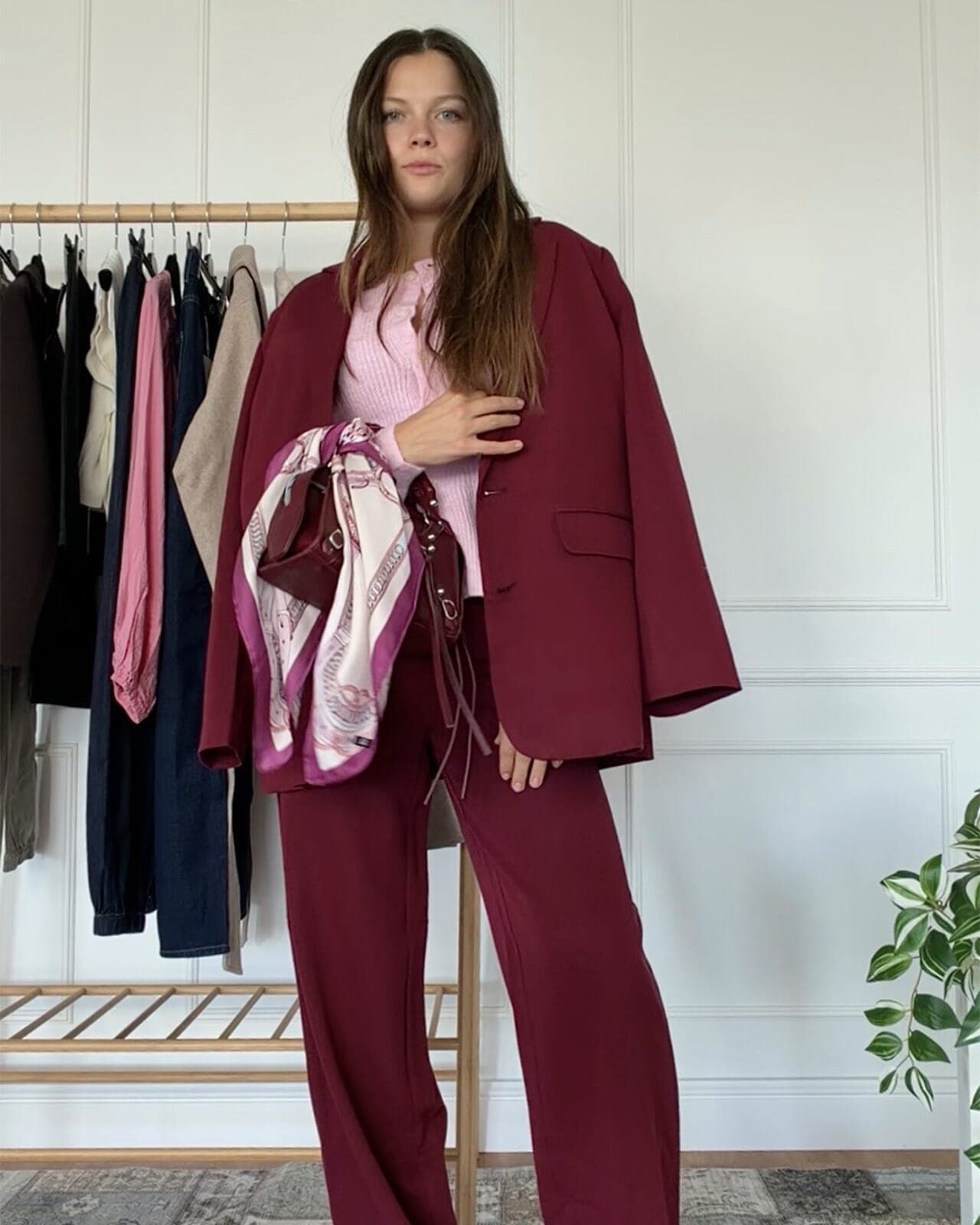 PIECES Blazer Kamil Loose, XXL, PIECES Blazer Rød XXL