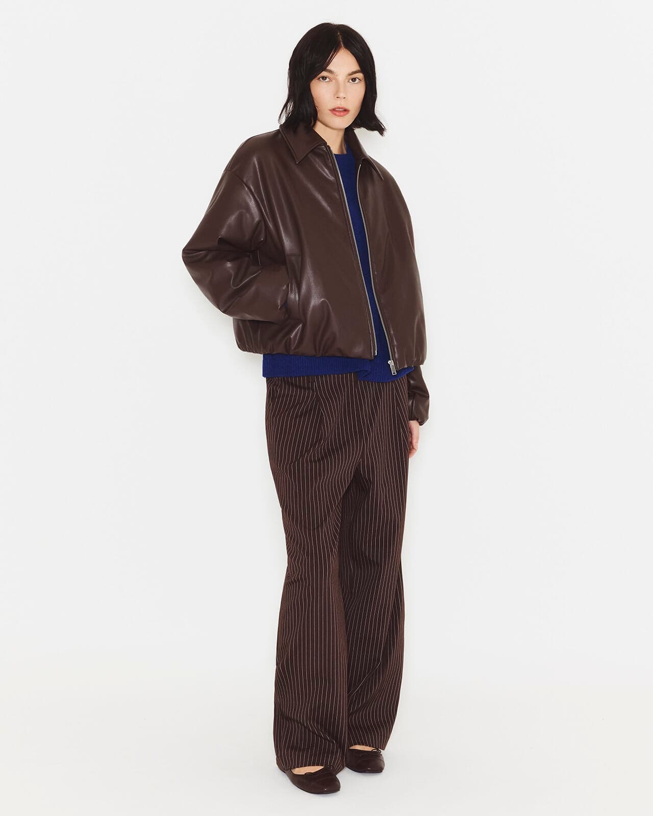 PIECES Jakke Lara Padded Bomber, S, PIECES Jakke Brun S