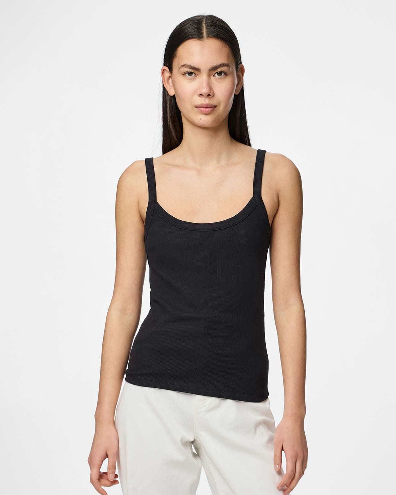 PIECES Singlet May, M, PIECES Singlet Svart M