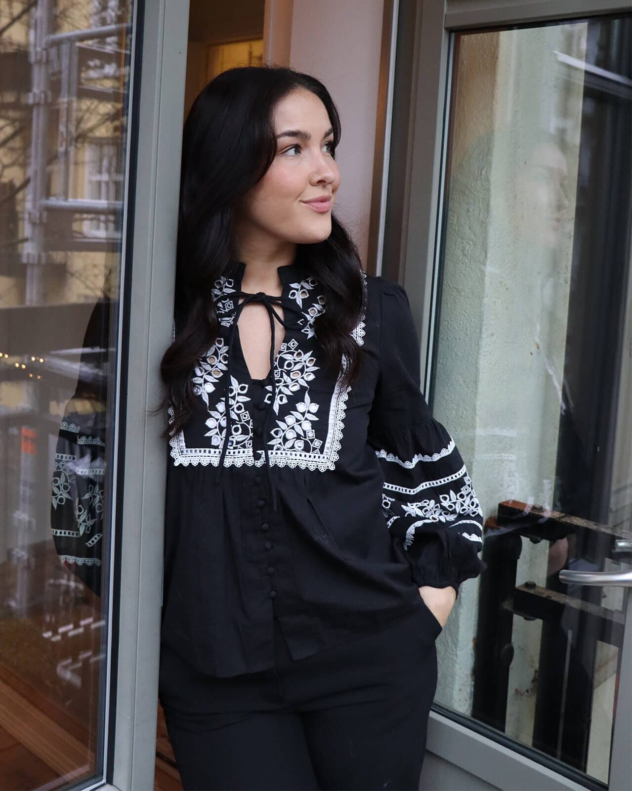 VERO MODA Bluse Emola, XS, VERO MODA Bluse Svart XS