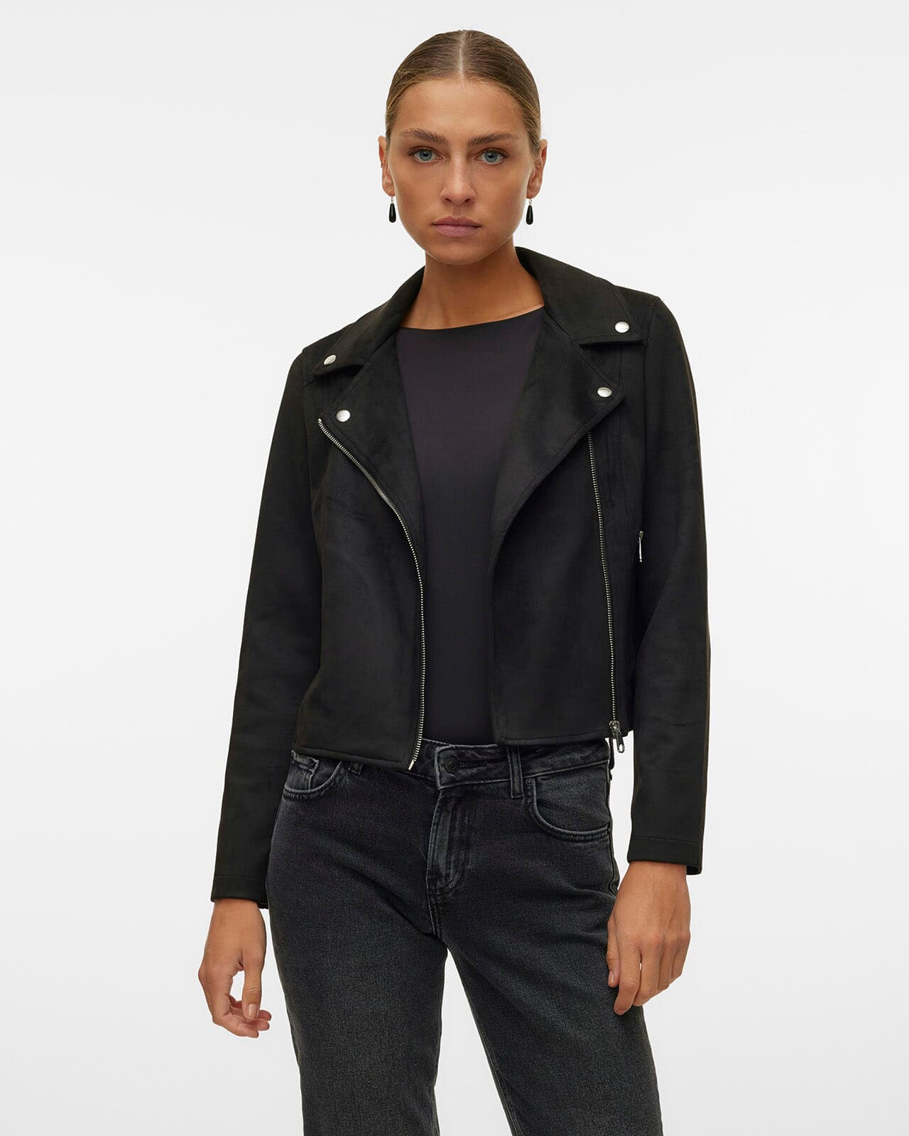 VERO MODA Jakke Jose Faux Suede, XL, VERO MODA Jakke Svart XL