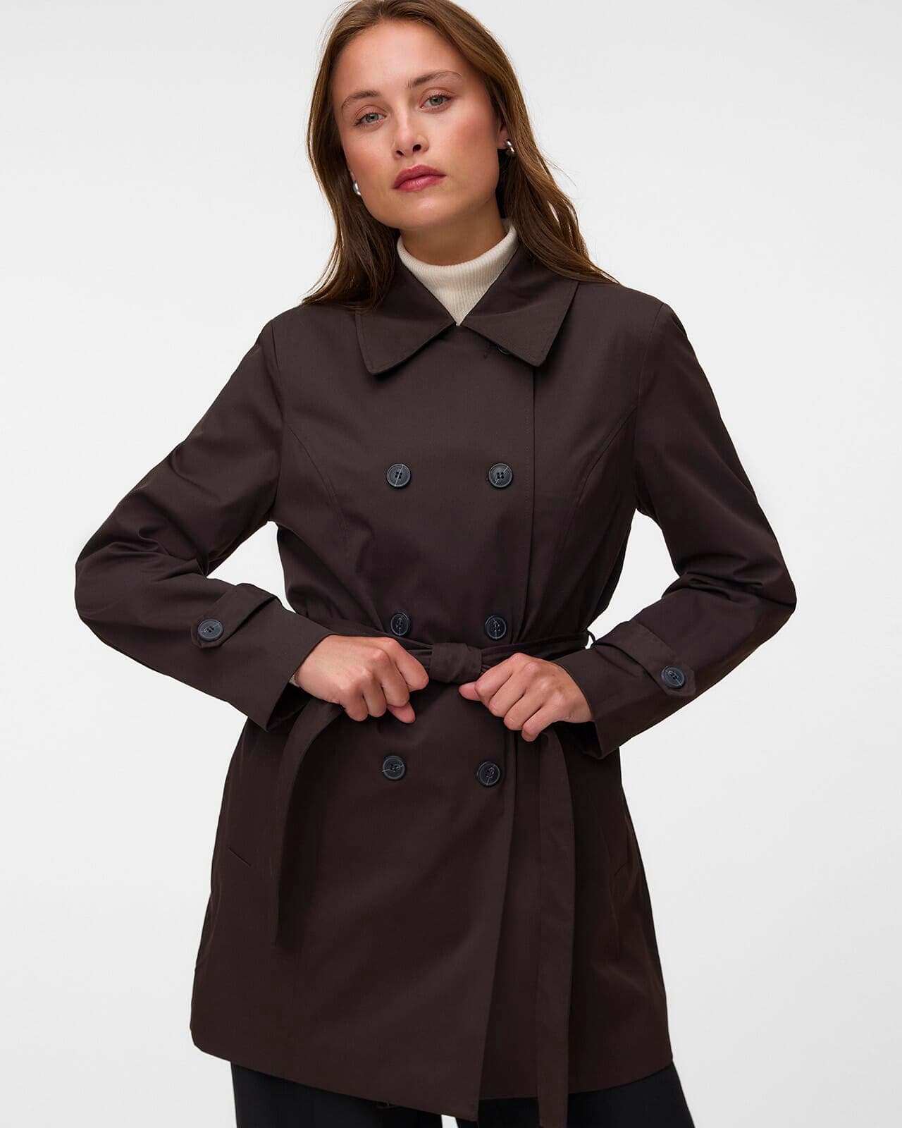 VERO MODA Trenchcoat Chelsea Olivia, XL, VERO MODA Jakke Brun XL