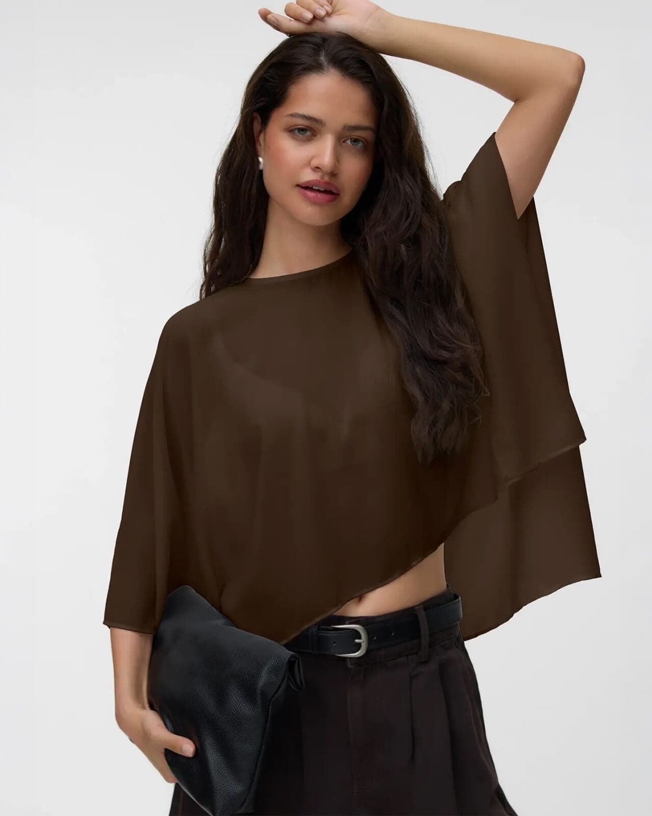 VERO MODA Cape Adalyn, S/M, VERO MODA Poncho Brun S/M