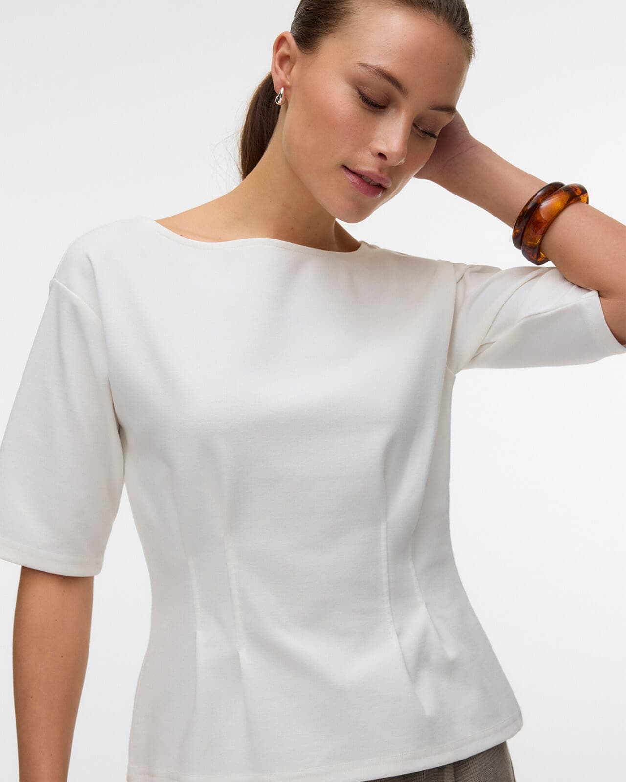 VERO MODA Topp Bjork, S, VERO MODA Topp Hvit S