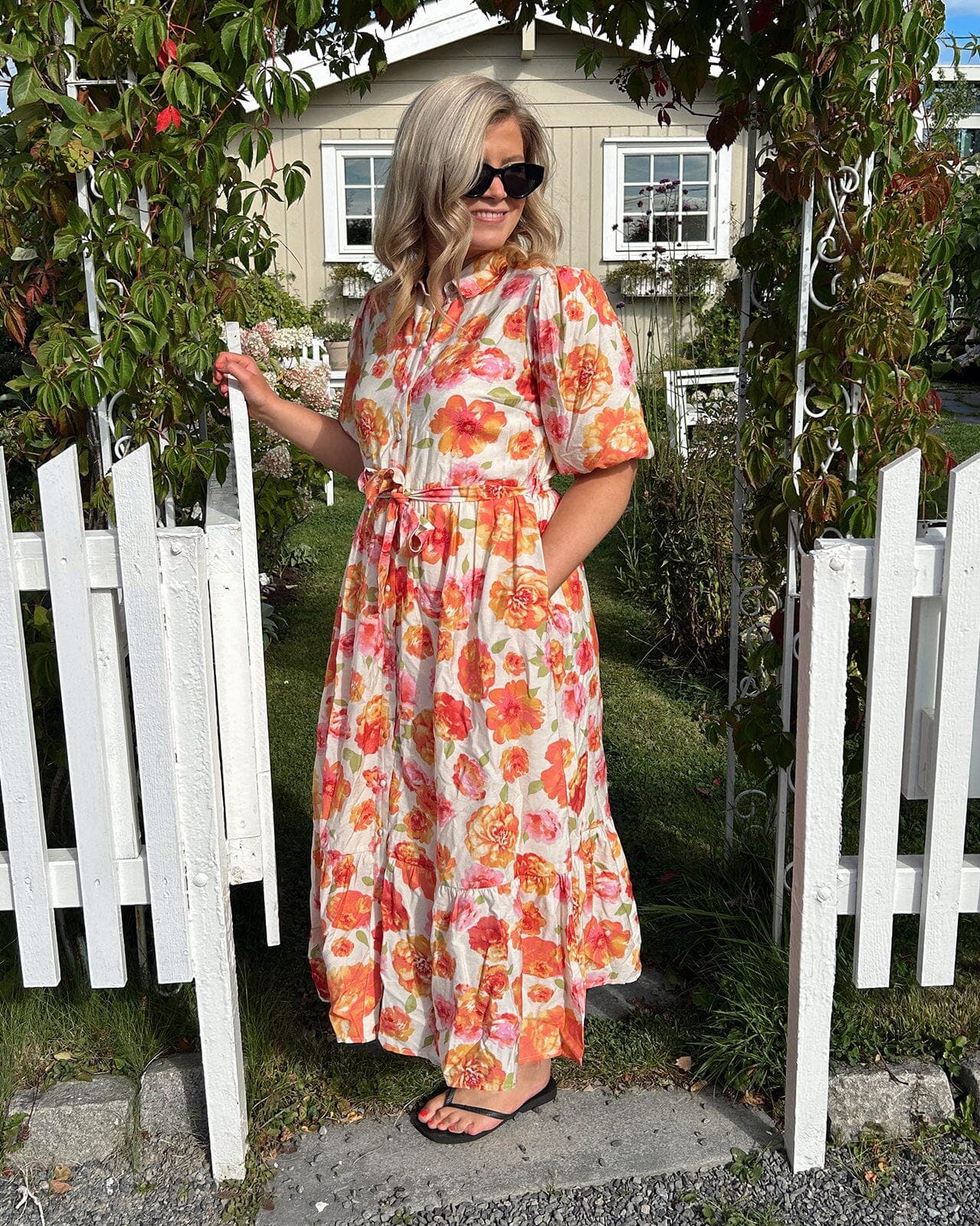 VILA Midikjole Alinia Sol, 40, VILA Kjole Flerfarget 40