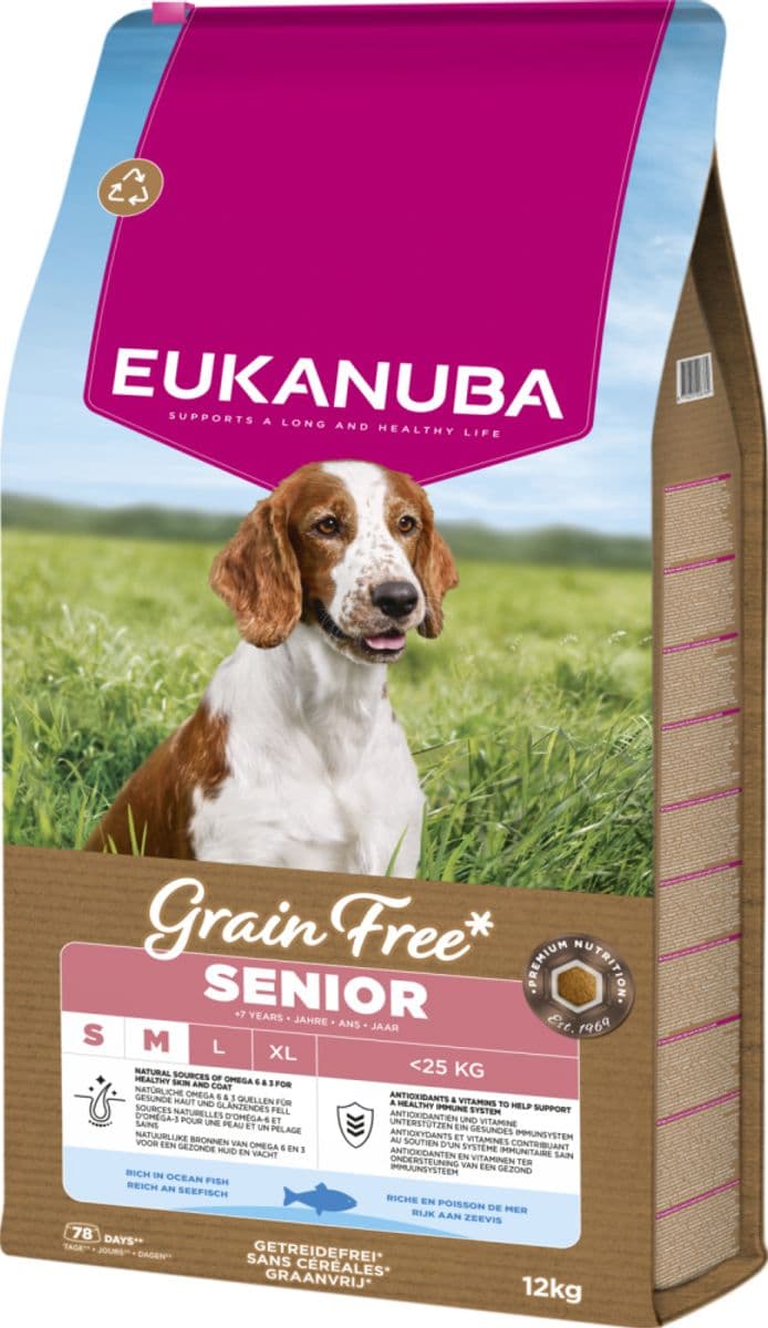 Eukanuba Senior Small/medium Grain Free Ocean Fish 12kg