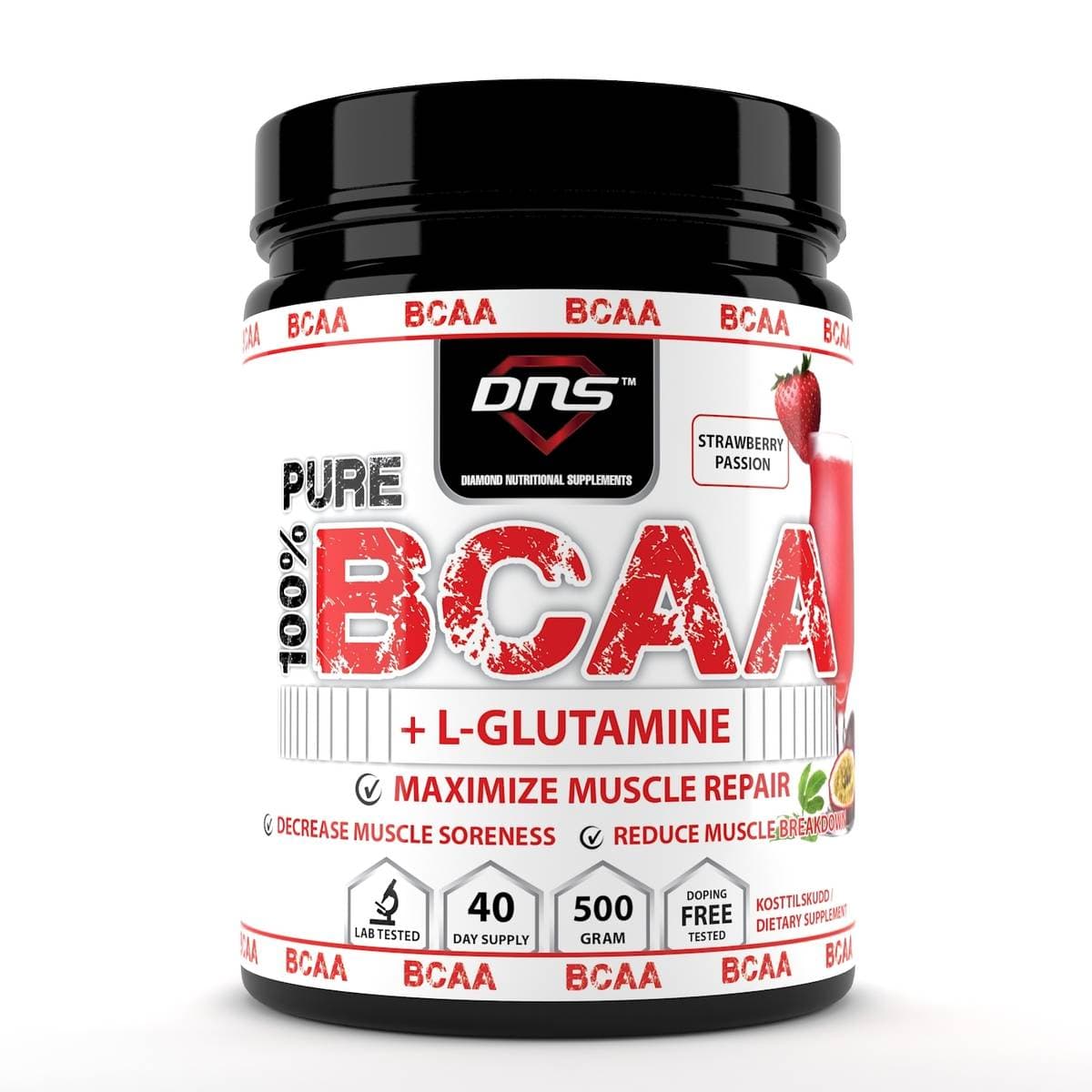 BCAA + L-Glutamin Strawberry Passion - 500 gram