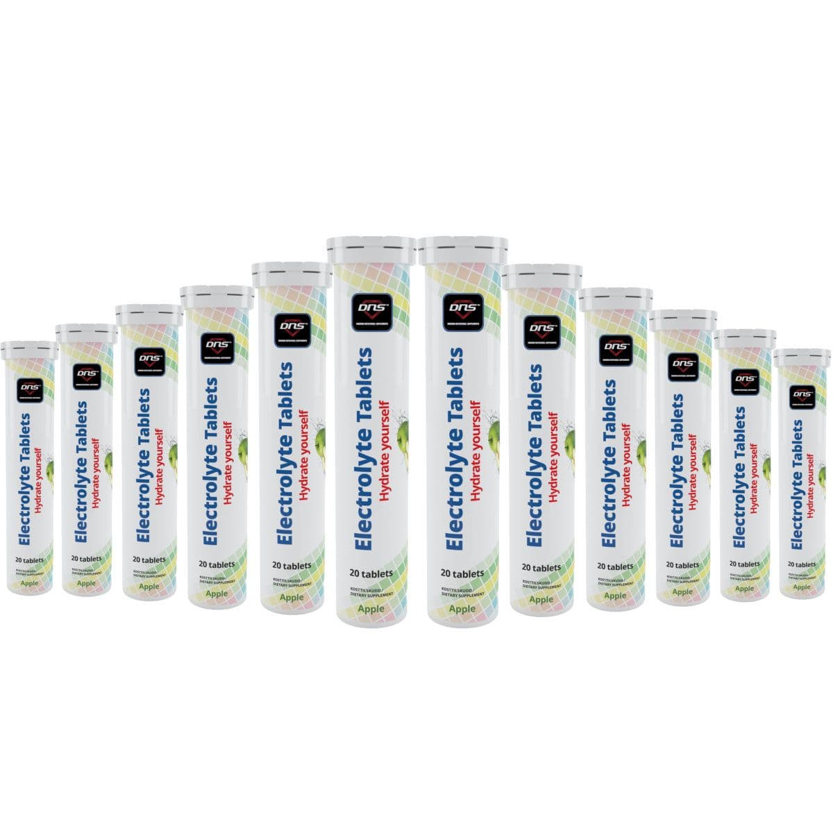 12-pack Electrolyte - Hydrate Yourself - 12 x 20 Brusetabletter - Apple