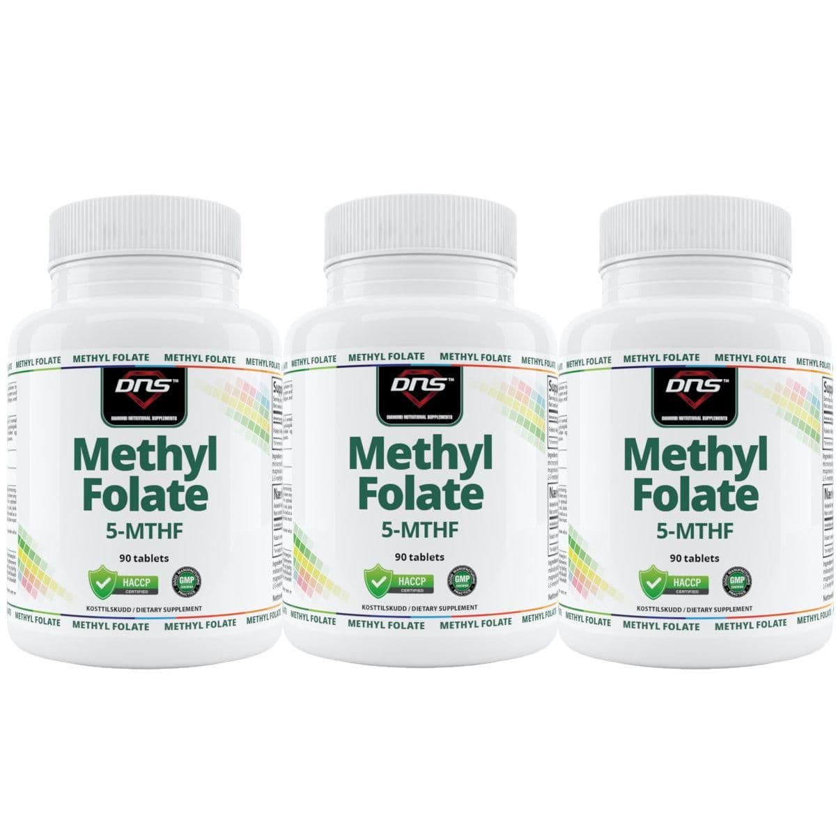 3-pack Folate 5-Methyltetrahydrofolic Acid - Metylfolat - 3 x 90 tabletter