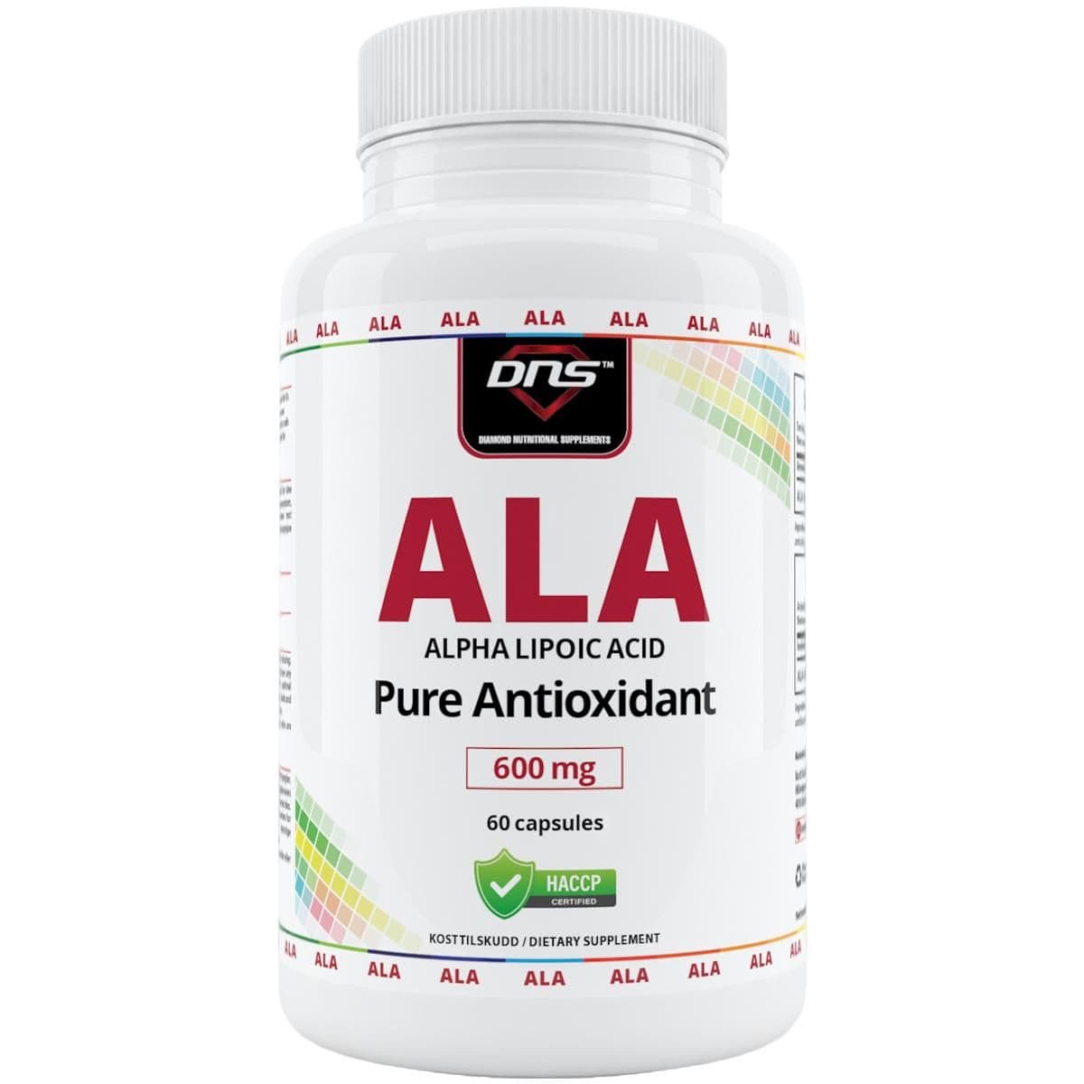 ALA Alpha Lipoic Acid 600 mg - 60 kapsler