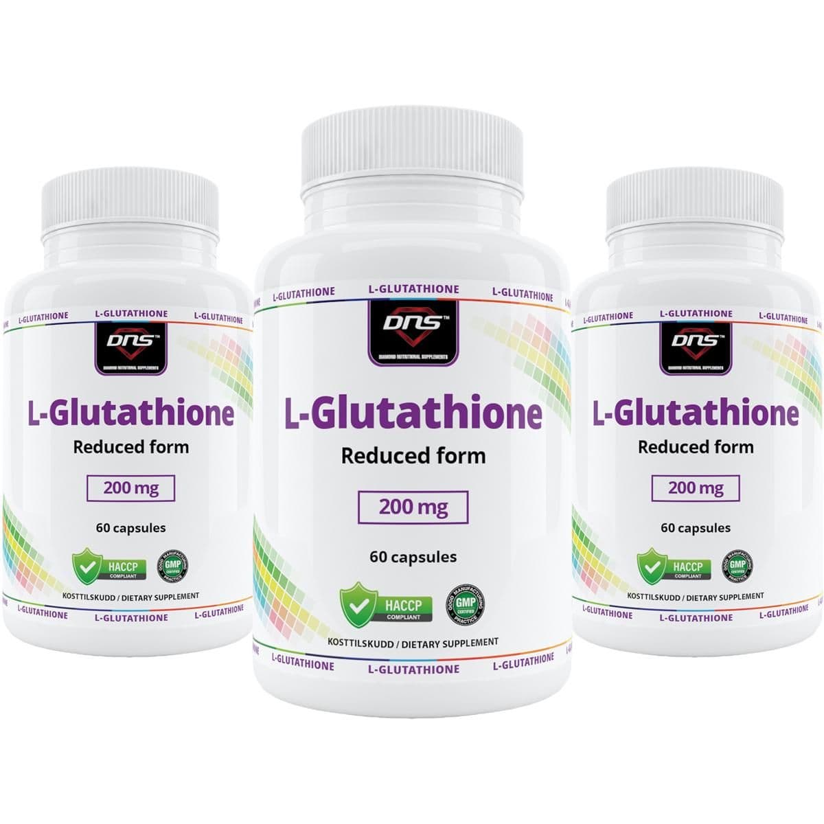 3-pack L-Glutathione 200 mg - 3 x 60 kapsler