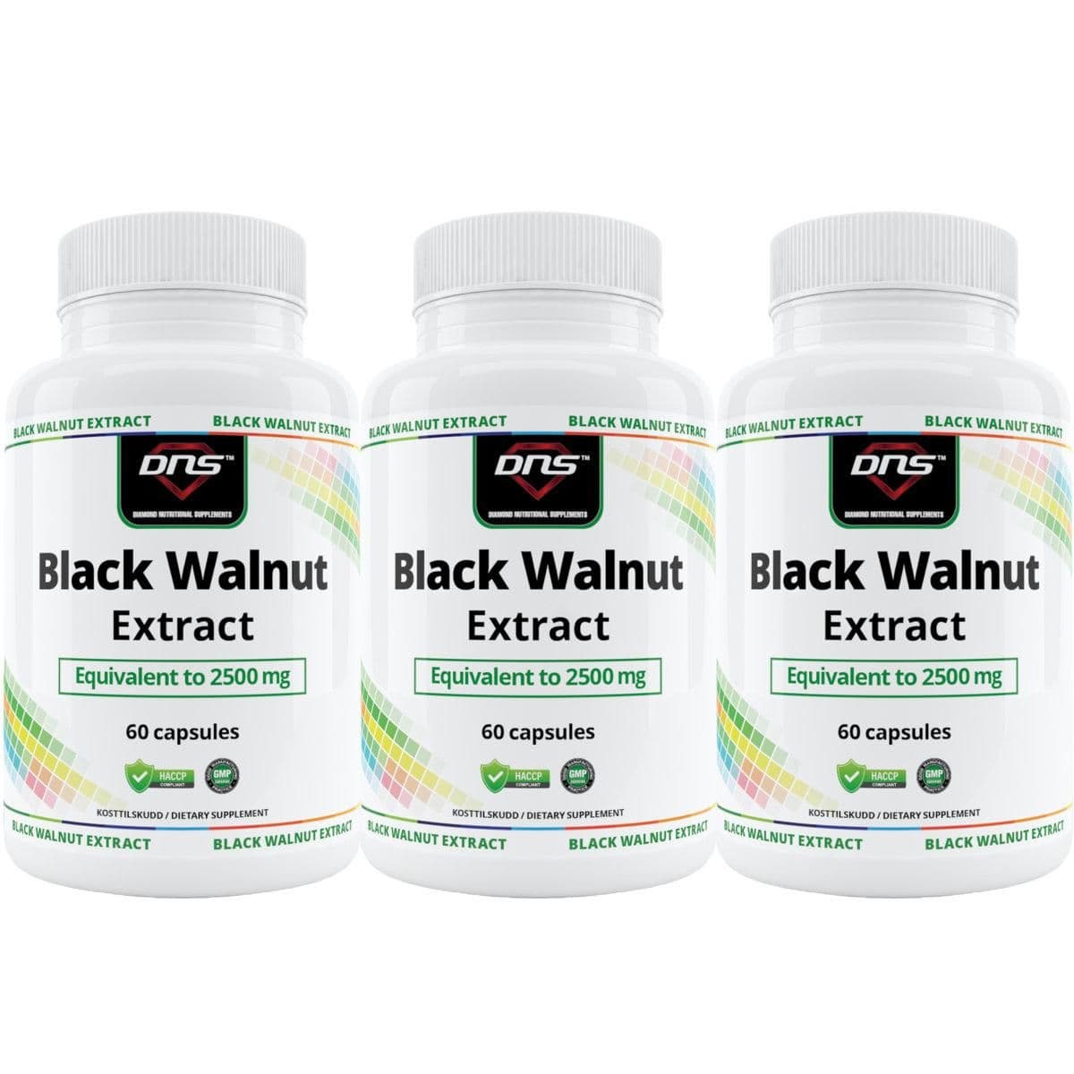 3-pack Black Walnut Extract - Digestive Health - 3 x 60 kapsler